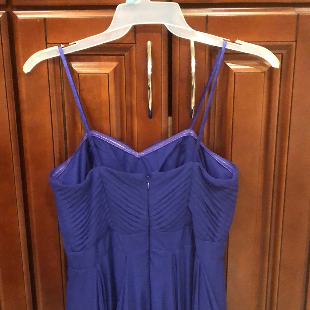 Adrianna Papell Pleat Chiffon High/Low Dress - Picture 5 of 6